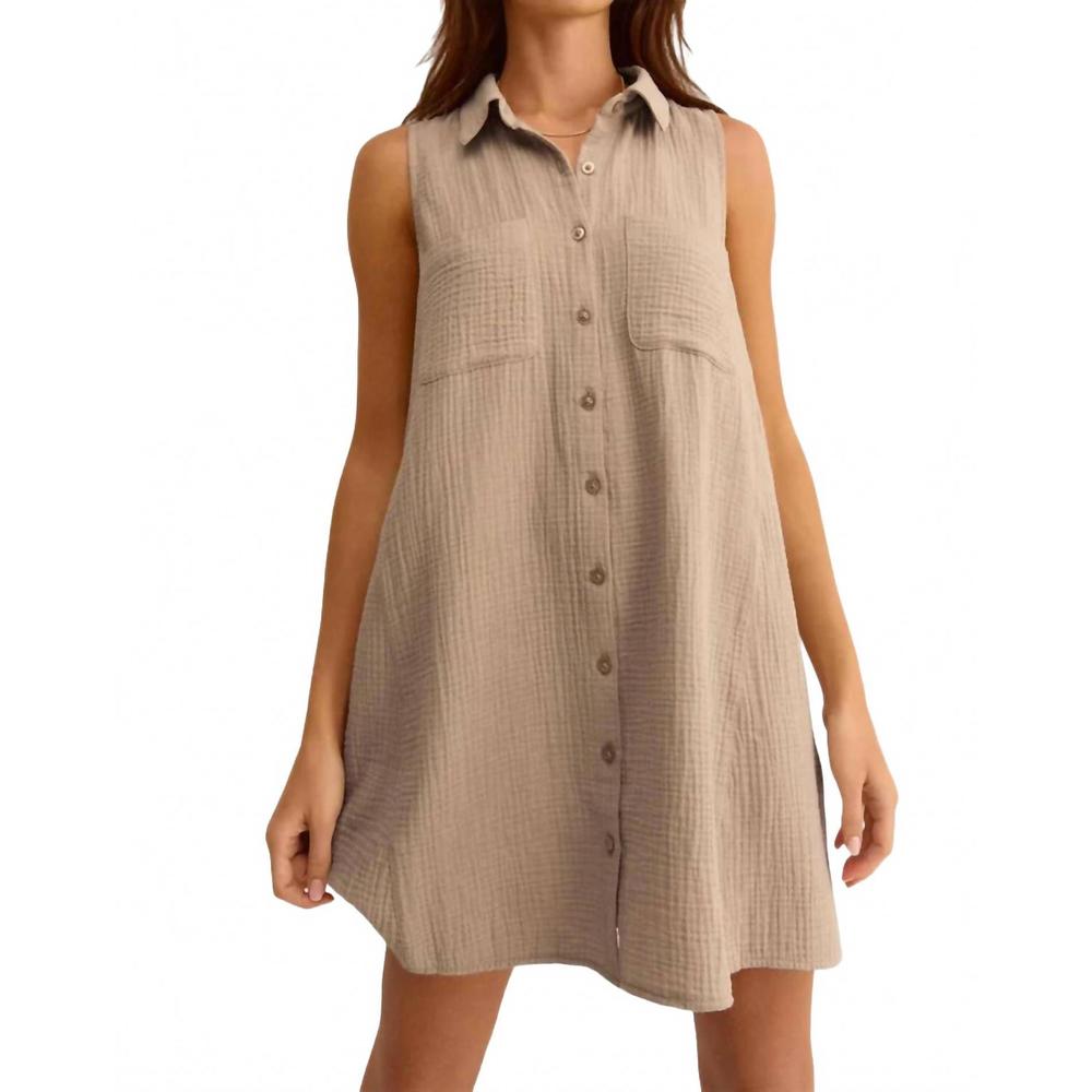 NEW Z SUPPLY new light mini dress in putty